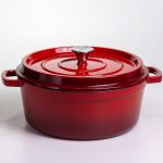 Емальована чавунна кокотниця 6 л, червона Yiwu HP-FLG-6 RED