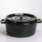 Емальована чавунна кокотниця 6 л, малахіт Yiwu HP-FLG-13 green