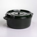 Емальована чавунна кокотниця 6 л, малахіт Yiwu HP-FLG-13 green - Зображення 6