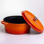 Емальована чавунна кокотниця 6 л, помаранчева Yiwu HP-FLG-6 ORANGE