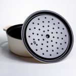 Емальована чавунна кокотниця 7,5 л, бежевий Yiwu HP-FLG-7 WHITE - Зображення 4