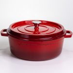 Емальована чавунна кокотниця 7,5 л, червона Yiwu HP-FLG-7 RED