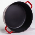 Емальована чавунна кокотниця 7,5 л, червона Yiwu HP-FLG-7 RED - Зображення 5