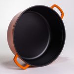Емальована чавунна кокотниця 7,5 л, помаранчева Yiwu HP-FLG-7 ORANGE - Зображення 5