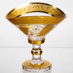 Скляна цукерниця Bogema Gold 15 см Yiwu HP-34-134