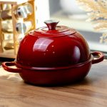 Чавунна емальована жаровня-голландська піч 2 л, червона Yiwu HP-FLG-22 RED - Зображення 2