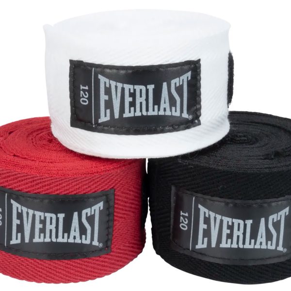 Боксерські бинти Everlast CORE HANDWRAPS 3 PACK (чорний, білий, червоний) Уні 120 (304,8 см)