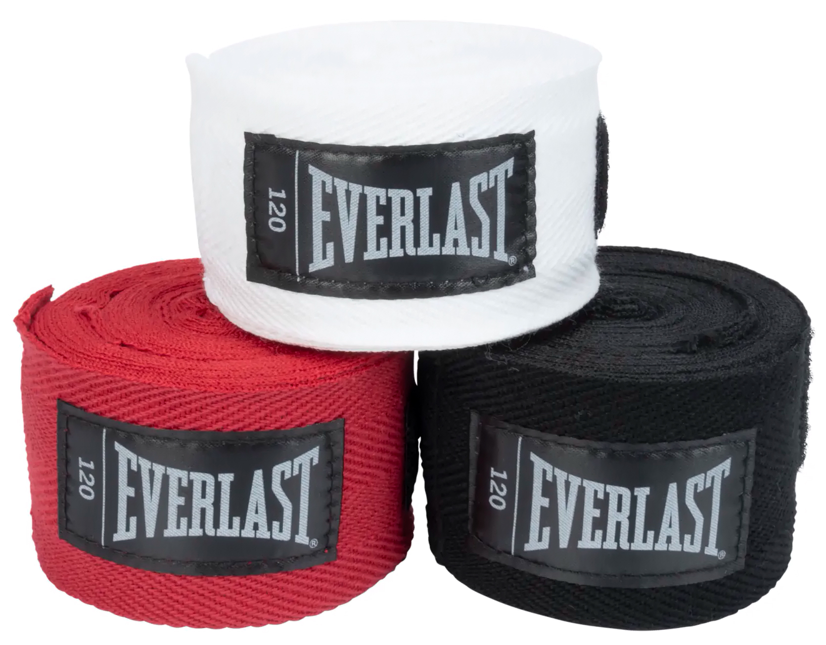 11994503854165_2d6fa6b0da Боксерські бинти Everlast CORE HANDWRAPS 3 PACK (чорний, білий, червоний) Уні 120 (304,8 см) - Зображення 1
