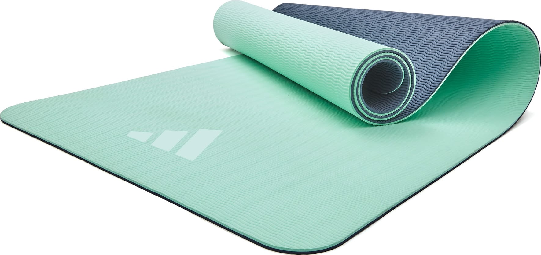 14390256246739_61706619b6 Килимок для йоги Adidas Double Sided Yoga Mat ментоловий, сірий 176 х 61 х 0,6 см (ADYG-10400BLM-NL) - Зображення 1