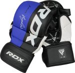 Тренувальні рукавиці RDX GRAPPLING GLOVES REX T6 PLUS чорний, синій, білий XL (GGR-T6U) - Зображення 5