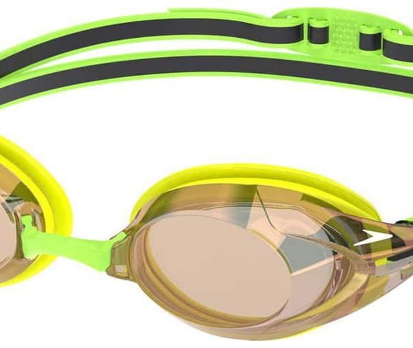 Окуляри для плавання Speedo VANQUISHER 3.0 MIRRORED, зелений, жовтий, Уні One Size