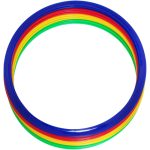 Набір кілець для координації Meta Flat Agility Rings, 12 штук, синій, червоний, жовтий, зелений, 60 см