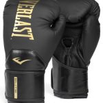 Боксерські рукавиці Everlast ELITE 2 BOXING GLOVES чорний, золотий Уні 10 унцій