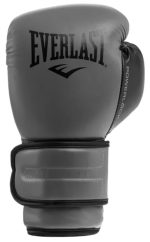 Боксерські рукавиці Everlast POWERLOCK 2R TRAINING GLOVE сірі, чорні, 14 унцій (P00002306)