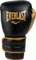 Боксерські рукавиці EVERLAST POWERLOCK 2R TRAINING GLOVE чорний, золотий Уні 16 унцій (P00002665) - Зображення 2