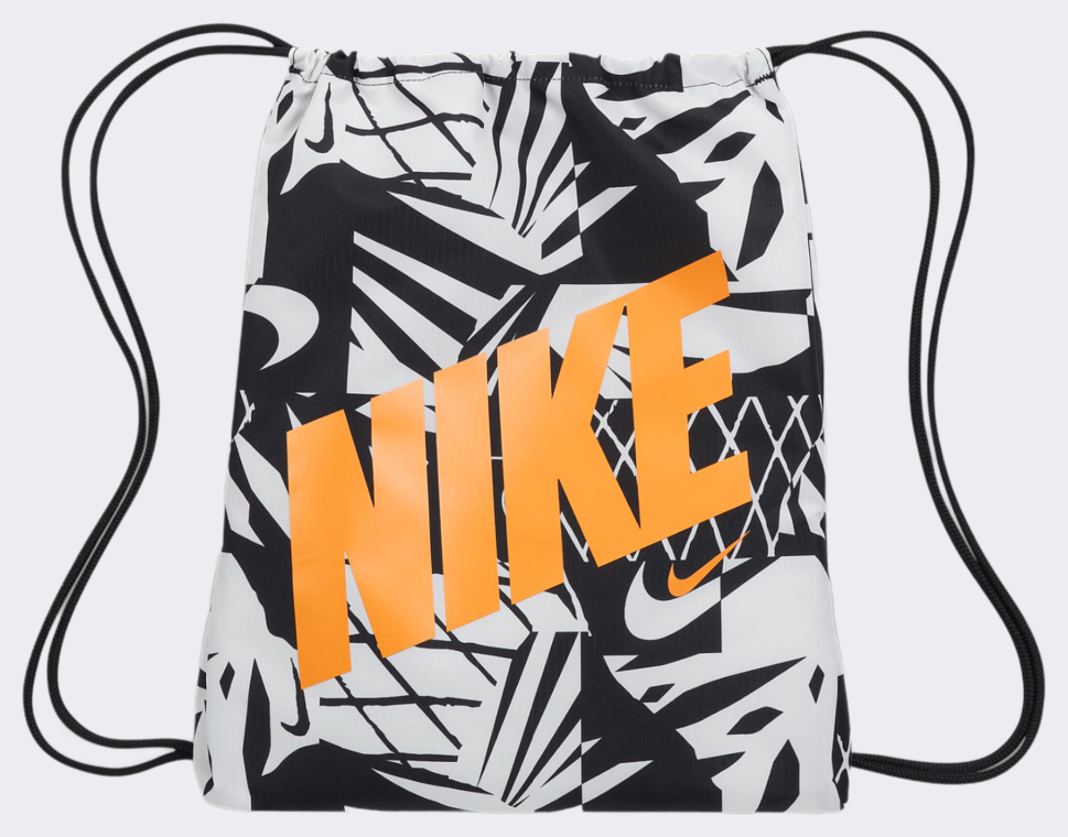 27397242740563_bff300bc49 Мішок Nike Y NK DRAWSTRING – CAT AOP 1 чорний, білий, помаранчевий Діт 43 x 36 см - Зображення 1