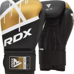 Боксерські рукавиці RDX BOXING GLOVES BGR-F7 чорний, золотий 10 унцій (BGR-F7BGL)