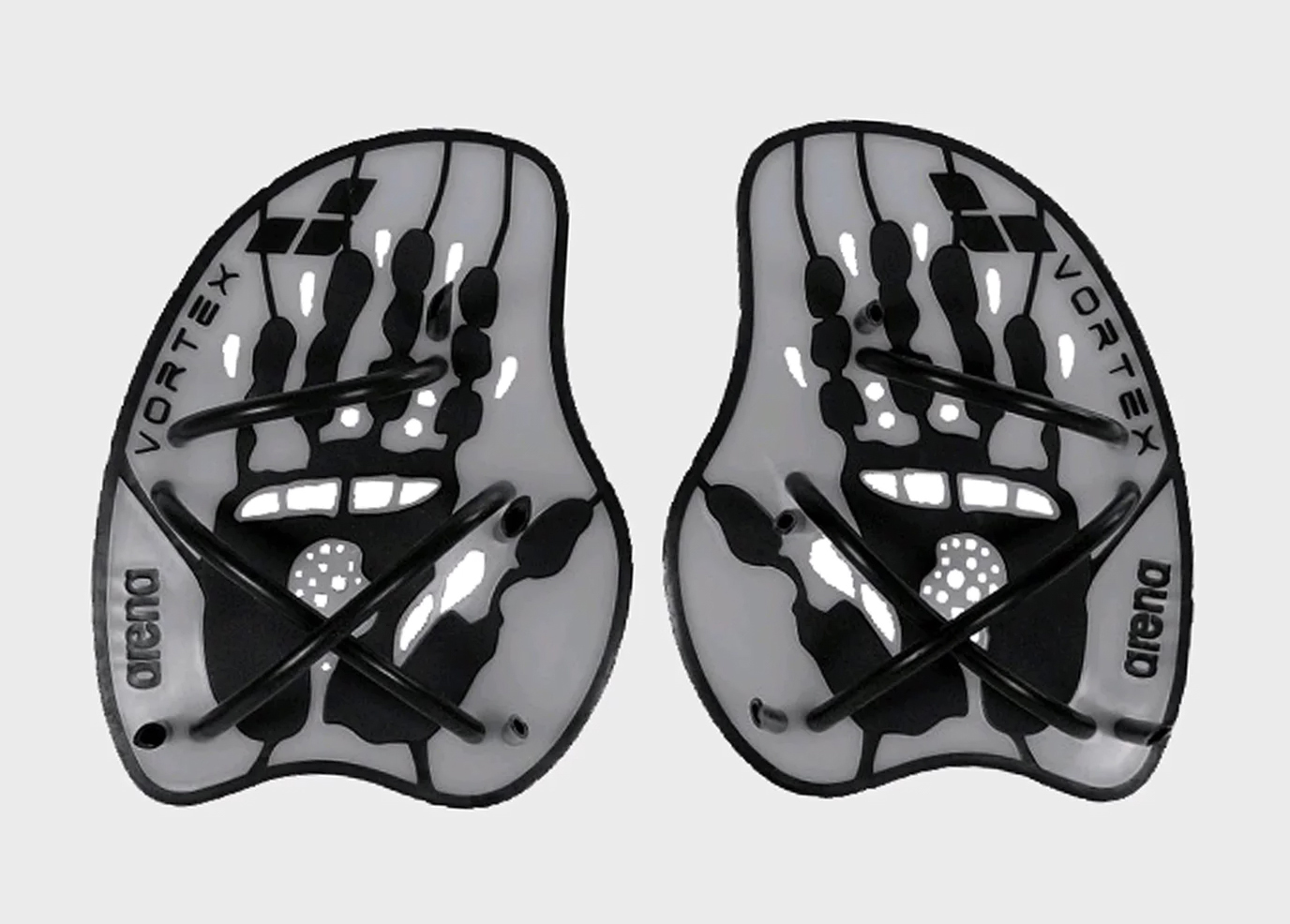 30699359550287_290a0f4538 Лопатки для плавання Arena VORTEX EVOLUTION HAND PADDLE срібний, чорний Уні L - Зображення 1