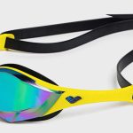 Окуляри для плавання Arena COBRA EDGE SWIPE MIRROR чорний, жовтий Уні OSFM