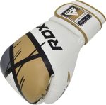 Боксерські рукавиці RDX BOXING GLOVES BGR-F7 білий, золотий 16 унцій (BGR-F7GL) - Зображення 2