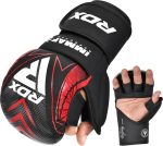 Боксерські рукавиці RDX GRAPPLING GLOVES SHOOTER IMMAF-1 чорний, червоний XL (GSR-IMF-1R) - Зображення 3