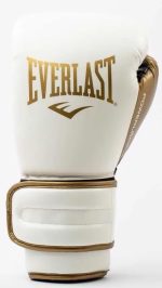 Боксерські рукавиці Everlast POWERLOCK 2R TRAINING GLOVE, білий, золотий, 12 унцій (P00003049)