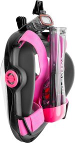 Повнолицьова маска Aqua Speed SPECTRA 2.0 9912 чорний, рожевий Уні S/M - Зображення 4