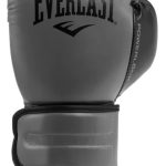 Боксерські рукавиці Everlast POWERLOCK 2R TRAINING GLOVE, сірі/чорні, 12 унцій