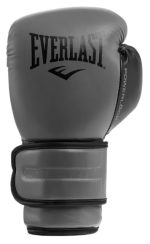 Боксерські рукавиці Everlast POWERLOCK 2R TRAINING GLOVE, сірі/чорні, 12 унцій
