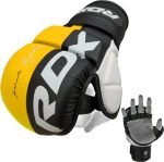 Тренувальні рукавиці RDX GRAPPLING GLOVES REX T6 PLUS чорний, жовтий, білий S (GGR-T6Y) - Зображення 3