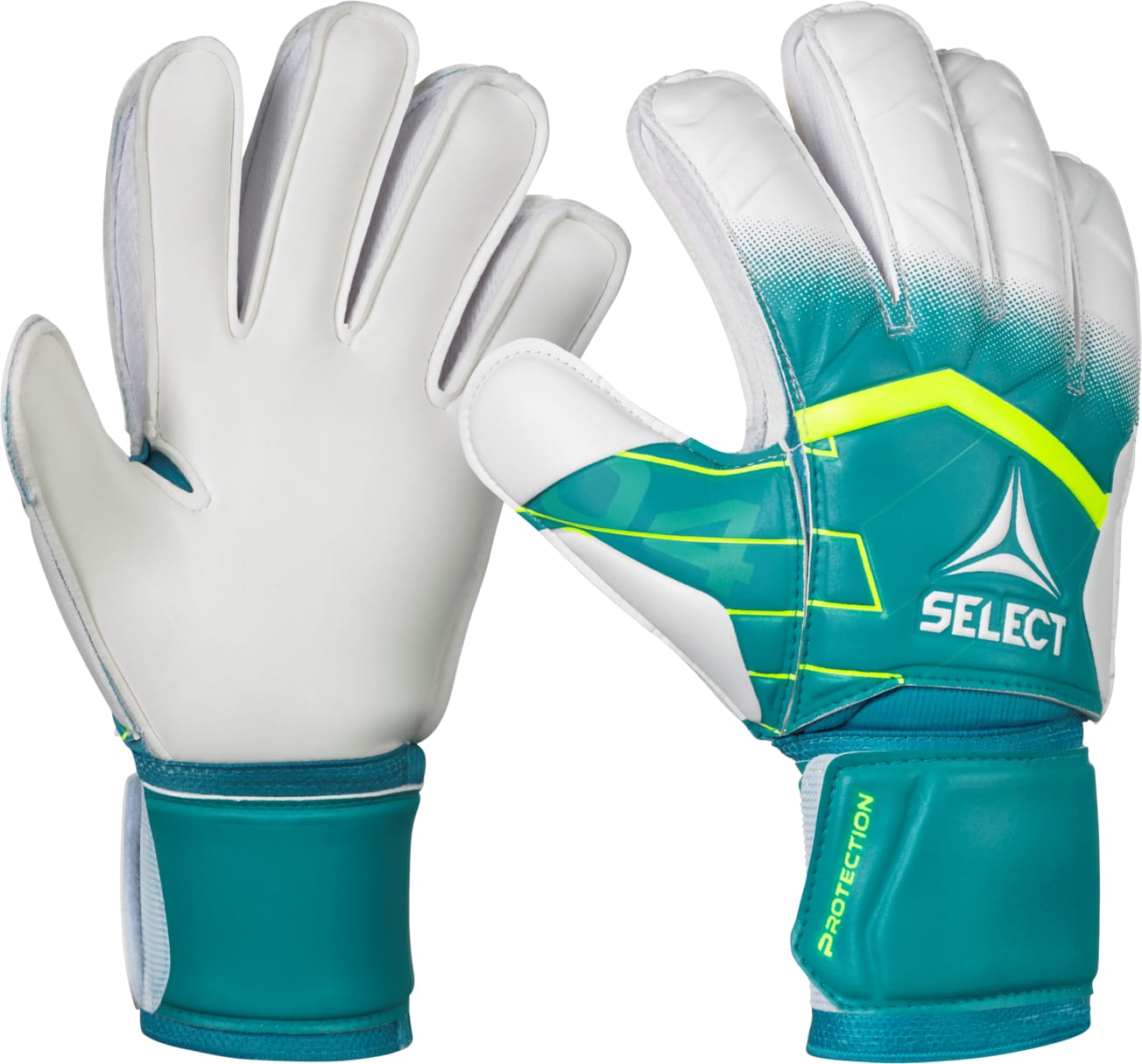 46998923258153_5bdf9c9f5c Воротарські рукавички Select Goalkeeper Gloves 04 Protection v26 зелений, білий 7 (17 см) - Зображення 1