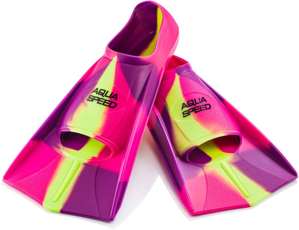 48078542385365_ea7611462a Ласти Aqua Speed TRAINING FINS 7933 рожеві, фіолетові, жовті Уні 37-38 - Зображення 1