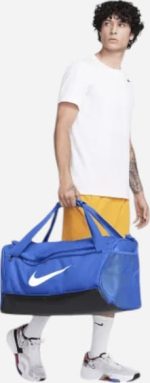 Спортивна сумка Nike NK BRSLA M DUFF – 9.5 60L синя, чорна Уні 64 х 30 х 30 см (DH7710-481) - Зображення 6