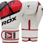 Боксерські рукавиці RDX BOXING GLOVES BGR-F7 білий, червоний 8 унцій (BGR-F7R)