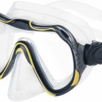 Маска для дайвінгу Aqua Speed JAVA 3100 жовта, чорна, прозора Уні OSFM