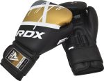 Боксерські рукавиці RDX BOXING GLOVES BGR-F7 чорний, золотий 12 унцій (BGR-F7BGL) - Зображення 4