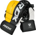 Тренувальні рукавиці RDX GRAPPLING GLOVES REX T6 PLUS чорний, жовтий, білий S (GGR-T6Y) - Зображення 5