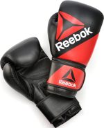 Боксерські рукавиці Reebok Combat Leather Boxing Gloves чорний, червоний 10 унцій (RSCB-10110RD-10) - Зображення 2