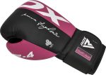 Боксерські рукавиці RDX BOXING GLOVES REX F4 чорний, рожевий 10 унцій (BGR-F4P) - Зображення 2