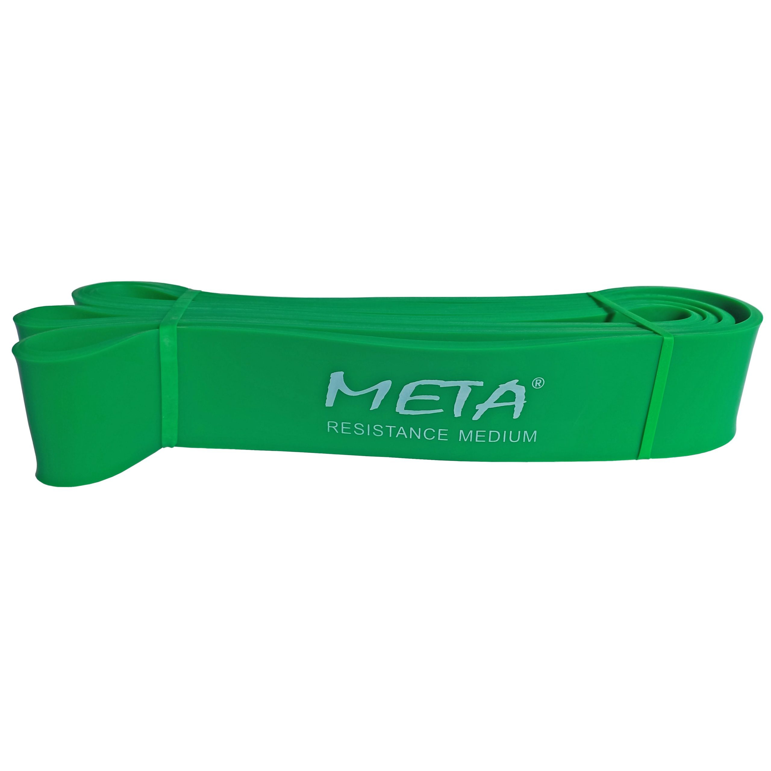 58539623739464_de1f38ade7 Силова гумка-петля Meta Elastic power band medium зелений 4,5х208 см - Зображення 1
