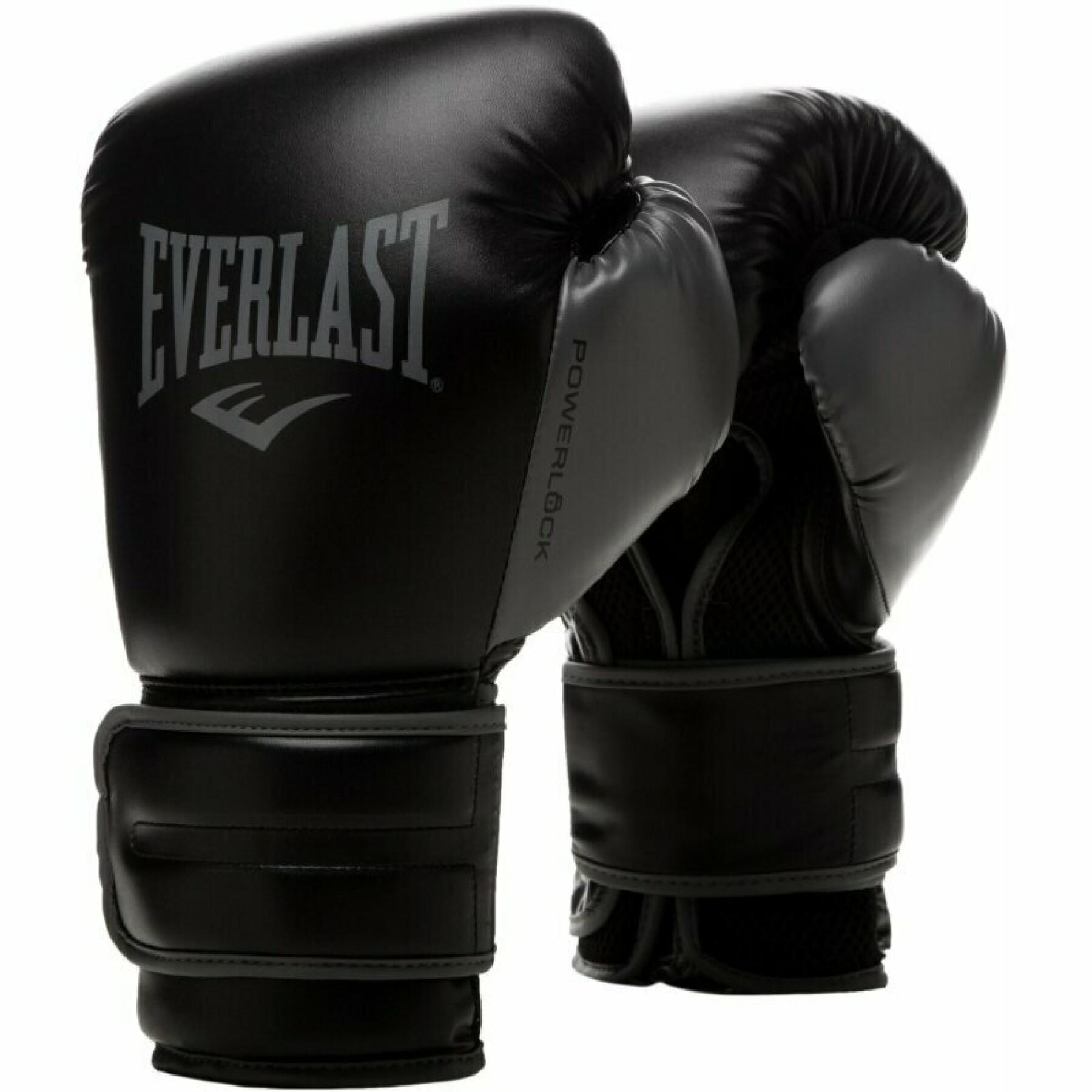 59182838264332_347e0c8c4a Боксерські рукавиці Everlast POWERLOCK 2R TRAINING GLOVE чорний, сірий Уні 16 унцій - Зображення 1