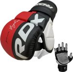Тренувальні рукавиці RDX GRAPPLING GLOVES REX T6 PLUS чорний, червоний, білий M (GGR-T6R) - Зображення 3