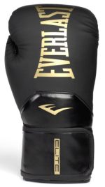 Боксерські рукавиці Everlast ELITE 2 BOXING GLOVES чорний, золотий Уні 10 унцій - Зображення 2