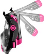 Повнолицьова маска Aqua Speed SPECTRA 2.0 9912 чорний, рожевий Уні S/M - Зображення 3