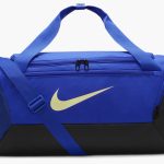 Спортивна сумка Nike NK BRSLA S DUFF – 9.5 41L чорний, синій Уні 51×28х28 см