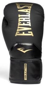 Боксерські рукавиці Everlast ELITE 2 BOXING GLOVES чорний, золотий Уні 16 унцій - Зображення 2