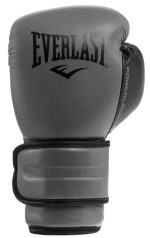 Боксерські рукавиці Everlast POWERLOCK 2R TRAINING GLOVE сірі, чорні Уні 16 унцій (P00002307)