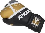 Боксерські рукавиці RDX BOXING GLOVES BGR-F7 чорний, золотий 12 унцій (BGR-F7BGL) - Зображення 3