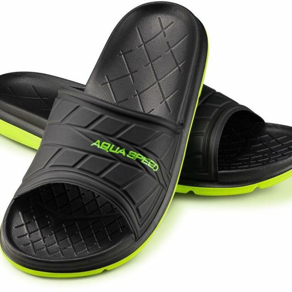 Шльопанці Aqua Speed ASPEN 8487 чорний, жовтий Чол 43