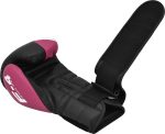 Боксерські рукавиці RDX BOXING GLOVES REX F4 чорний, рожевий 12 унцій (BGR-F4P) - Зображення 4